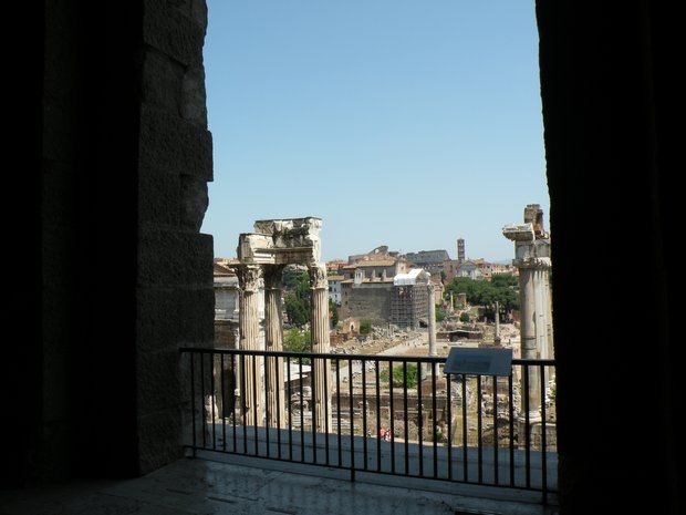  temples du forum vus depuis l'intérieur du Tabularium